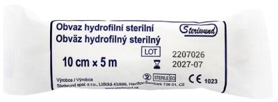 Steriwund Obinadlo hydrofilní pletené sterilní 10 cm x 5 m 1 ks