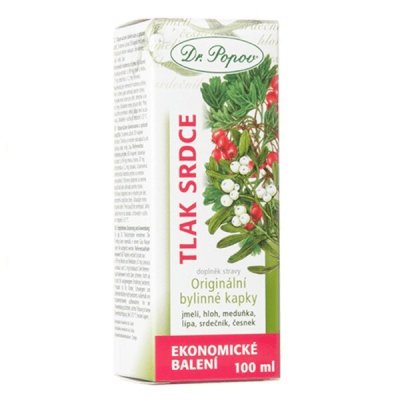 Dr.Popov Kapky bylinné Tlak-srdce 100ml