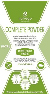 NUTREGO COMPLETE POWDER NEUTRAL POR PLV SOL 20X79G