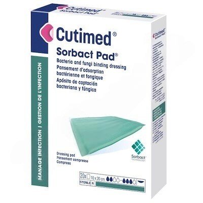 Cutimed Sorbact Pad antimikrobiální savá komprese 10x20cm 20ks