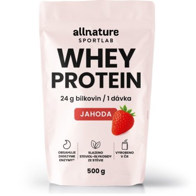 Allnature Sportlab WHEY Protein jahoda 500g