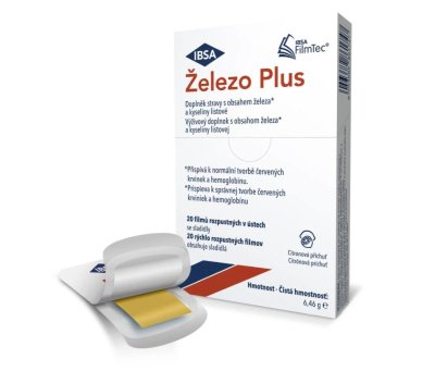 IBSA Železo Plus 20 filmů rozpustných v ústech
