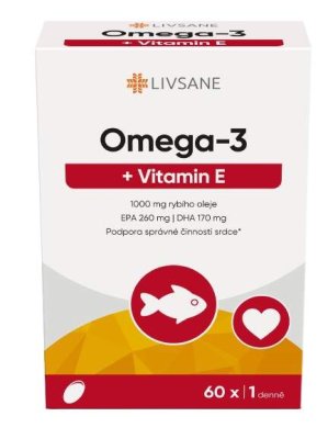 LIVSANE Omega-3 + Vitamin E tob.60
