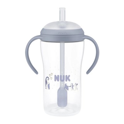 NUK Perfect Match láhev na učení s brčk.260ml 8+m