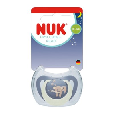 NUK First Choice Night dudlík 18-36m 1ks mix barev