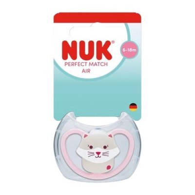 NUK Perfect Match AIR dudlík 6-18m 1ks mix barev