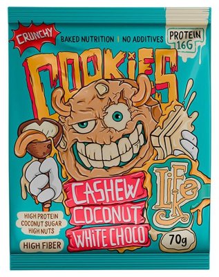 LifeLike Cookies Crunchy cashew coconut white choco 70 g