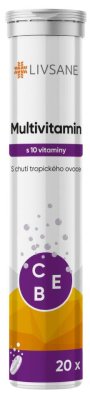 LIVSANE Multivitamin s 10 vitaminy šum.tbl.20ks