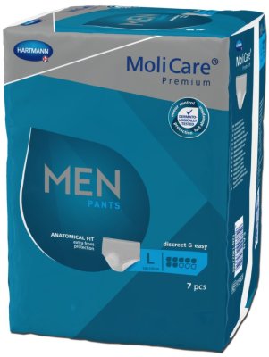 KALHOTKY NAVLÉKACÍ MOLICARE MEN PANTS 7 KAPEK L BOKY 100-150CM,1412ML,7KS