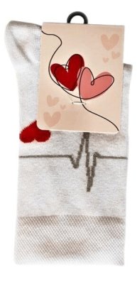 BENU Ponožky srdce dámské bílé vel.38-41