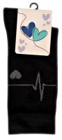 BENU Ponožky srdce pánské černé vel.42-45