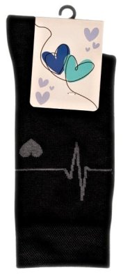 BENU Ponožky srdce pánské černé vel.42-45