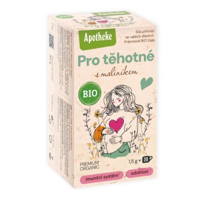 Apotheke BIO Pro těhotné s maliníkem čaj 20x1.5g