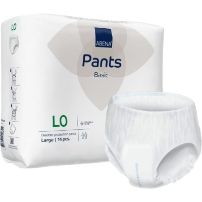 ABENA PANTS BASIC L0 KALHOTKY ABSORPČNÍ NAVLÉKACÍ, PRODYŠNÉ, BOKY 100-1