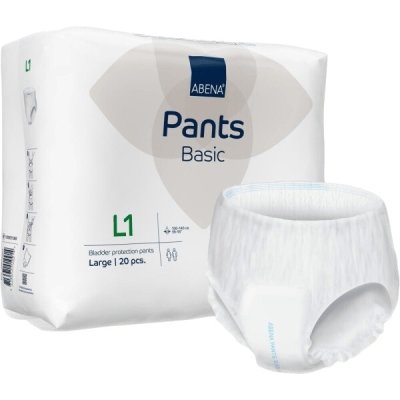 ABENA PANTS BASIC L1 KALHOTKY ABSORPČNÍ NAVLÉKACÍ, PRODYŠNÉ, BOKY 100-1