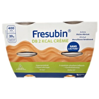 FRESUBIN DB 2 KCAL CREME PŘÍCHUŤ MERUŇKOVO-BROSKVOVÁ POR SOL 4X200G