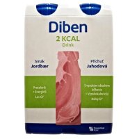 DIBEN 2 KCAL DRINK PŘÍCHUŤ JAHODOVÁ POR SOL 4X200ML