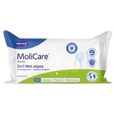 MoliCare Skin Vlhčené ubrousky 3v1 30ks