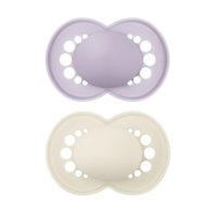 MAM Dudlík Original box 16+m fialový/béžový 2ks