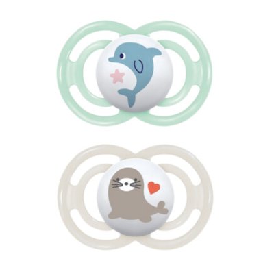 MAM Dudlík Perfect box 6+m mátový/šedý 2ks