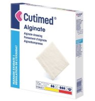 CUTIMED ALGINATE 10CMX10CM ALGINÁTOVÉ KRYTÍ S ABSORP. VLASTNOSTÍ A
