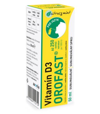 Vitamín D3 OROFAST sublinguální sprej 50ml