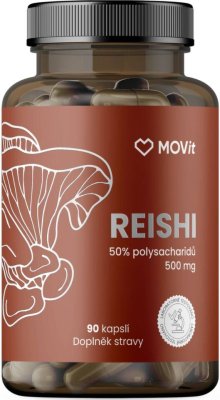 MOVit Reishi 50% polysacharidů 500mg cps.90