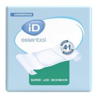 PODLOŽKY ABSORPČNÍ ID PROTECT SUPER 90X180CM SE ZÁLOŽKOU,SAVÉ JÁDRO 60X90CM,2500ML,20K