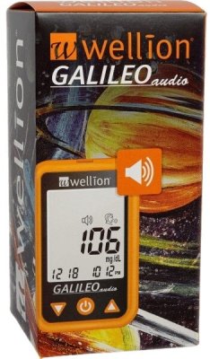 Wellion GALILEO audio glukometr oranžový