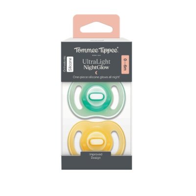 Tommee Tippee Ultra-light Night dudlík 0-6m 2ks