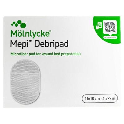 Mepi Debripad 11x18 cm, 5 ks, tampón pro čištění ran