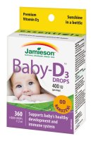Jamieson Baby-D3 Vitamín D3 400 IU kapky 11.7ml Jamieson Baby-D3 Vitamín D3 400 IU kapky 11.7ml