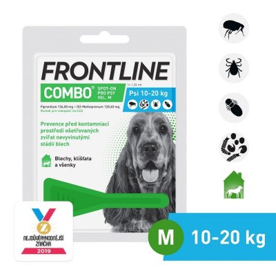 Frontline Combo Spot on Dog M 1x1 pipeta 1.34ml