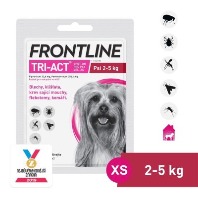 Frontline Tri-Act psi 2-5 kg spot-on 1 pipeta