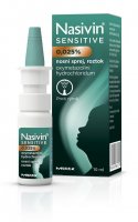 NASIVIN SENSITIVE 0,025 % 0,25MG/ML nosní podání SPR SOL 1X10ML