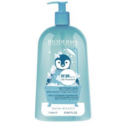 Bioderma Abcderm Moussant jemný čistící gel 1 l