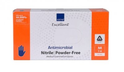 ABENA Rukavice antimikrobiální NITRIL M modré 200k