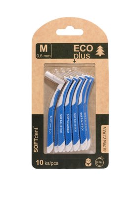 Mezizubní kartáček SOFTdent ECO zahnutý 0.6mm 10ks