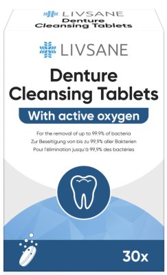 LIVSANE Čisticí tablety na zubní protézy 30 ks