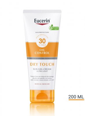 EUCERIN SUN Krémový gel na opalování Dry Touch Oil Control SPF 30 200 ml