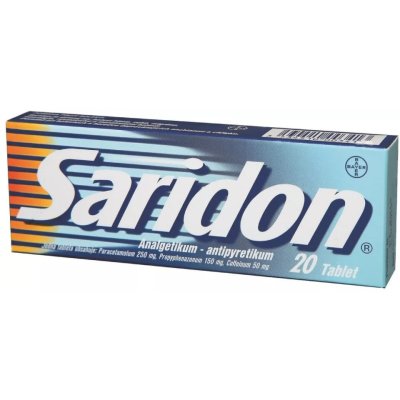 SARIDON - 250MG/150MG/50MG TBL NOB 20