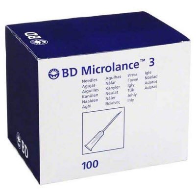 BD Microlance Inj. jehla 27G 0.40x19 šedá 100ks - II. jakost