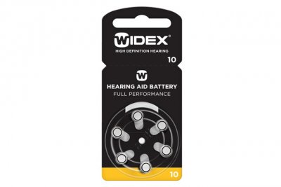 Baterie do naslouchadel Widex 10 6ks - II. jakost