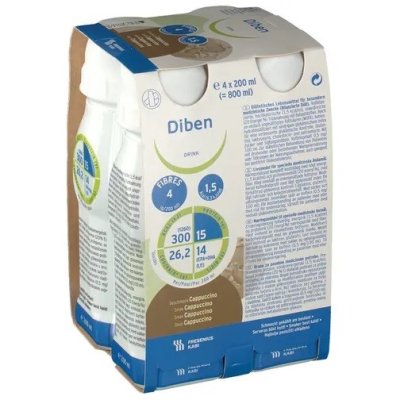 Diben drink cappuccino perorální roztok 4x200ml Diben drink cappuccino perorální roztok 4x200ml