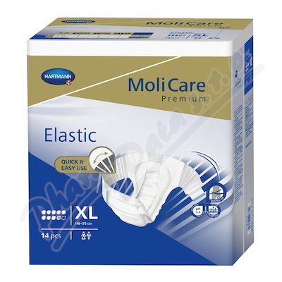 KALHOTKY ZALEPOVACÍ MOLICARE ELASTIC 9 KAPEK XL BOKY 140-175CM,3950ML,14KS