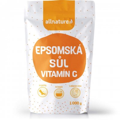 Allnature Epsomská sůl s vitamínem C 1000g
