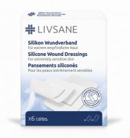 LIVSANE náplast silikonová na krytí ran 6ks