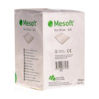 Mesoft nesterilní komprese 10x10cm 100ks