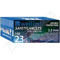 LANCETY WELLION SAFETY LANCETS 23G JEDNORÁZOVÉ BEZPEČNOSTNÍ LANCETY 23G,200KS/2ROKY
