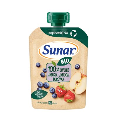 Sunar BIO kapsička Jablko jahoda borůvka 100g